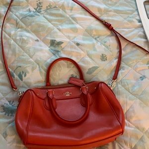 Red coach bag
